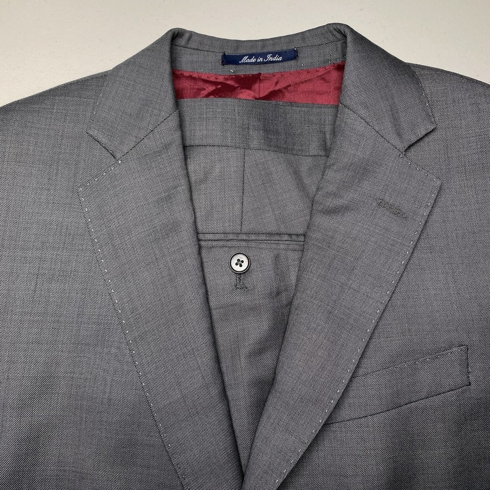 Charles Tyrwhitt Suit 2 Piece 38S (34x27.5) 2B2V Slim Fit Flat Front Solid Gray